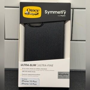 OtterBox Symmetry Series Black Case MagSafe Fits IPhone 14 and 15 Plus